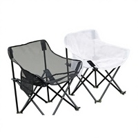 Chaise lune pliable en acier inoxydable durable, légère, portable, avec dossier bas en maille respirante, pour jardin, salle de sport, école, voyage