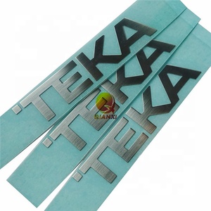 معدن الفضة أو الذهب بطاقة شعار الشركة نحى النيكل حروف ملصق - Product Image 1