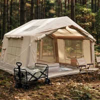 Tente gonflable portable à double couche, quatre saisons, PVC 3000+, imperméable, résistante aux UV, coupe-vent, ouverture automatique rapide