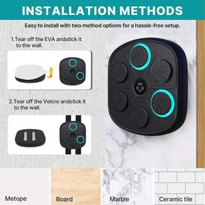 RS Nouveau Design Vente en gros Machine de boxe musicale Cible murale intelligente Équipement d'entraînement Machine de boxe musicale avec gants de boxe - Product Image 3