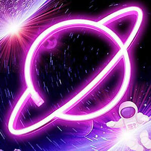 <span class=keywords><strong>Lampe</strong></span> néon LED en forme de planètes, applique murale, luminaire décoratif idéal pour une chambre à coucher - Product Image 5