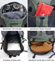 50L sacs de randonnée Camping résistant à l'eau léger sacs de plein air voyage Sport sac à dos pour ski cyclisme sac à dos sacs d'escalade
