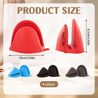 Gants résistants à la chaleur réutilisables protège-doigts porte-pot gants de four en silicone gants en silicone mitaines pour la cuisine