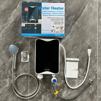 Chauffe-eau électrique sans réservoir FEIDU, double pluie, mini chauffe-eau instantané, affichage LED pour douche, salle de bain, cuisine, hôtel