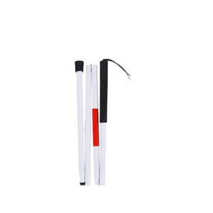 KS <b>Folding</b> Guide Cane For <b>Blind</b> Lightweight 4 Section Aluminum Alloy Walking Stick With Rubber Tip - Product Image 1