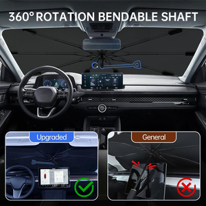2024 nouveau v-ouverture pliable voiture pare-soleil pare-brise voiture pare-brise pare-soleil <span class=keywords><strong>parapluie</strong></span> avec poignée pliable pour voiture universelle - Product Image 6
