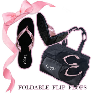 Tongs de voyage souples et pliables en caoutchouc et PU, sandales portables, pratiques, compressibles et légères pour les <span class=keywords><strong>vacances</strong></span> - Product Image 1