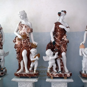 Sculptures de figures féminines nues en pierre de style grec pour jardin, statue de Vénus en marbre véritable, sculpture de Vénus - Product Image 5