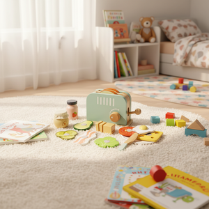 Juego <span class=keywords><strong>de</strong></span> Cocina <span class=keywords><strong>de</strong></span> Madera Educativo Montessori para Niños Elisyia con Tostadora <span class=keywords><strong>de</strong></span> Pan y Máquina para Hacer Sándwiches - Product Image 3