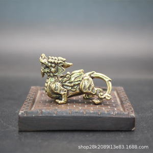 Brass Pixiu <b>Car</b> Keychain <b>Ornament</b> Decorative Lucky Charm Key Pendant Home Gift Personal Gift - Product Image 3