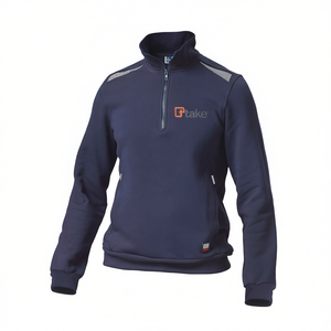 เสื้อสเวตเชิ้ต Felpa รุ่นปกติ สีดำ ไซส์ 2XL แบบซิป ¼ ตัว สำหรับใส่ทำงาน - Product Image 2