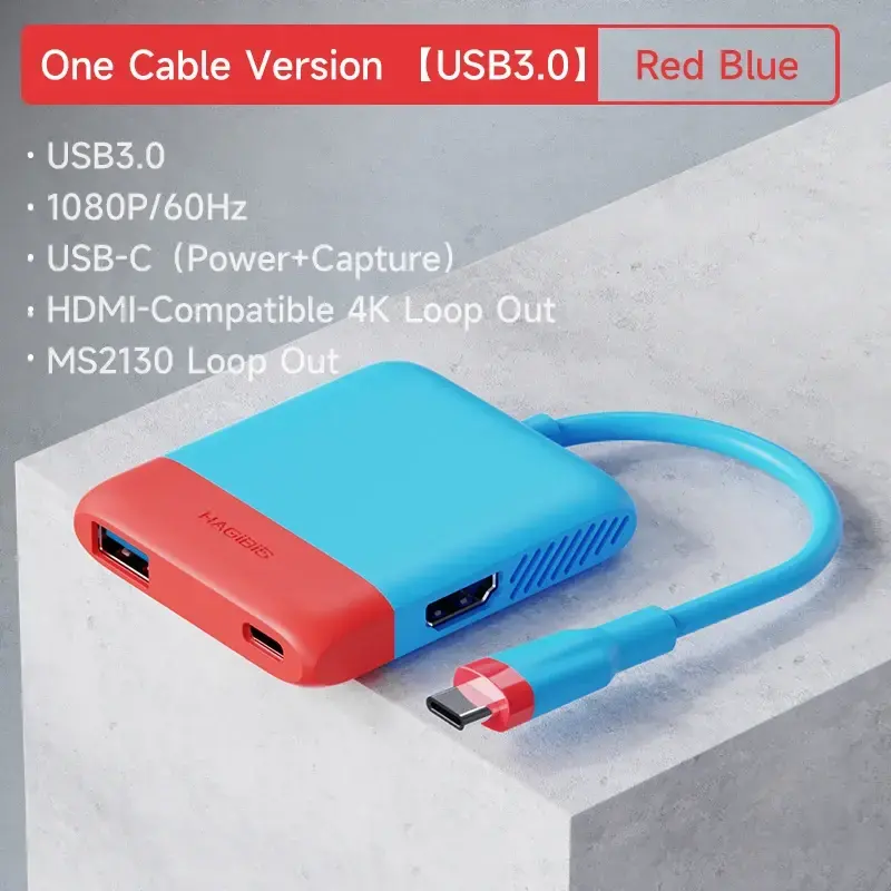 Un cable: azul rojo