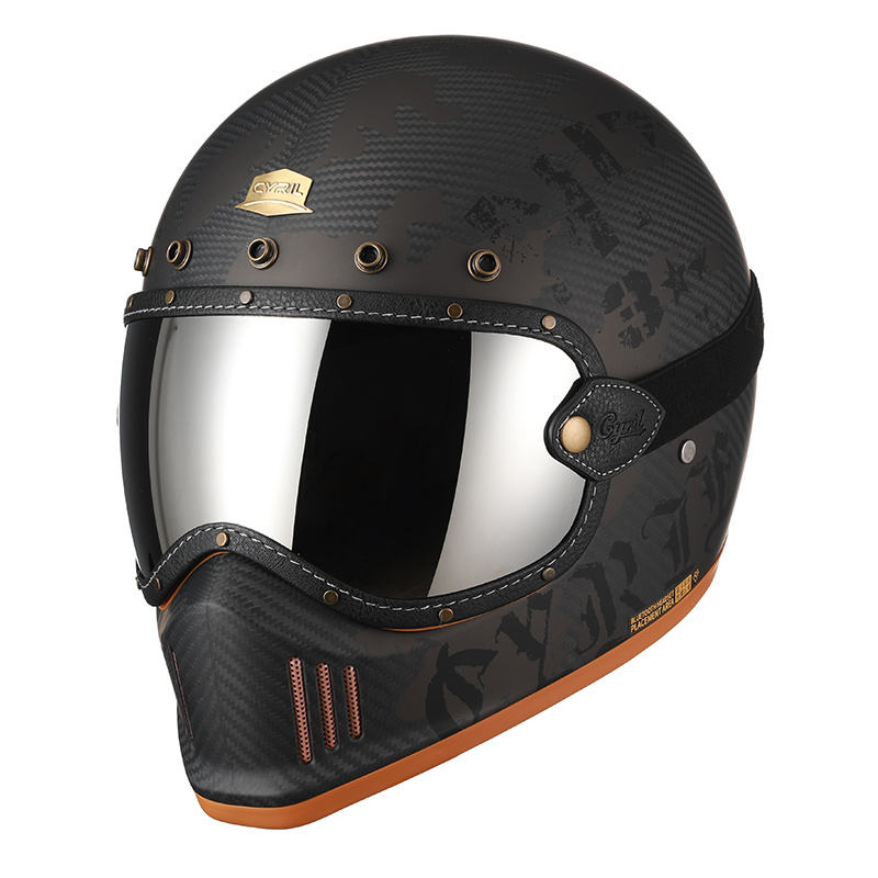 Cafe Racer Helm Open Face Retro Crash Cafe Racer Open Face Helmet