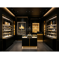Vitrine de magasin de beauté et de cosmétiques haut de gamme, mobilier de vente au détail durable pour les boutiques de maquillage