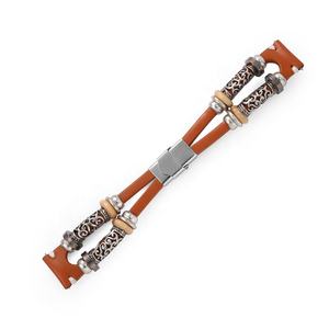 Correa de cuero genuino de 22mm para Samsung Gear S3 <span class=keywords><strong>Huawei</strong></span> Watch <span class=keywords><strong>GT</strong></span> 3/2/<span class=keywords><strong>2E</strong></span>/Pro <span class=keywords><strong>Smartwatch</strong></span> Retro con cuentas estilo popular pulsera de muñeca - Product Image 3