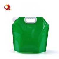 Sac d'emballage de boisson en plastique d'eau d'extérieur pliable de 5L, pochette de bec verseur pour boisson