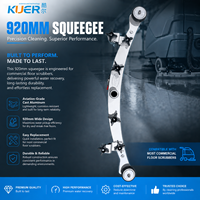Raclette en aluminium KUER pour machine de lavage de sols commerciale avec récupération d'eau