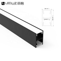 Le profil léger mené rond en aluminium de profil de cercle avec la couverture diffuse par PC allumant en haut et en bas a mené les profils en aluminium 30*50mm