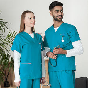 Ensembles d'uniformes de gommage hypoallergéniques OEM Infirmière avec uniforme d'hôpital de conception imprimée pour la rhumatologie - Product Image 4