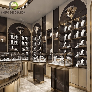 Vitrines de présentation de bijoux sur mesure, aménagement de magasins de bijouterie de luxe pour les centres commerciaux - Product Image 1