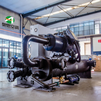 Pompe à chaleur géothermique à vis AOS, haute efficacité, chauffage et refroidissement, certifiée CE et ISO, 60-70 dB, pour CVC commercial