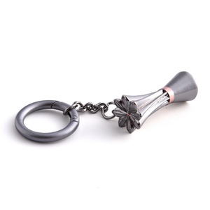 Portable Unique Flower Design Silver Color <b>Small</b> Size Metal Keychain - Product Image 6