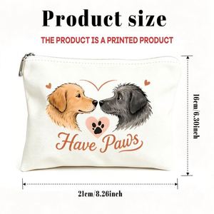 Cosmetic Bag and Toiletry Pouch Paw Print Makeup Bag for Mom, Daughters, Friends, Ideal <b>Gifts</b> for <b>Travel</b> and Birthdays - Product Image 3