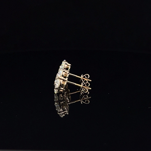 High Quality 10K 14K 18K Lab Grown Diamond Stud <strong>Earrings</strong> Pass Diamond Tester Screw <strong>Back</strong> Cluster 12mm Size - Product Image 3