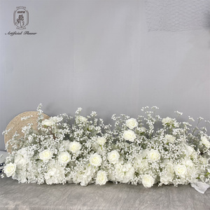 Souffle de bébé blanc rose fleur artificielle allée fleur taille personnalisée mise en page de scène de mariage de rêve - Product Image 2