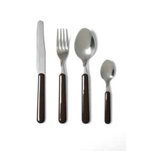 Set di Posate Excelsa da 24 Pezzi in Acciaio Nero, Collezione di Posate alla Moda - Product Image 1