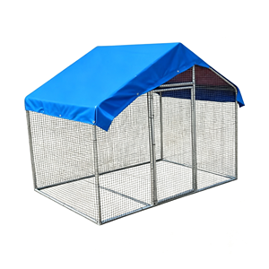 Casa y Corral Portátil para <span class=keywords><strong>Pollos</strong></span>/Cachorros con Estructura Metálica Hecha a Mano y con Ruedas - Product Image 1