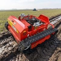 Tondeuse à gazon sur chenilles professionnelle hybride essence-électrique 15HP/18HP, largeur de coupe 80-1000mm, avec poignée télescopique et fonction mulching