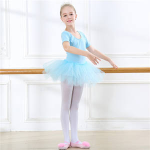 Leotardo de gimnasia de algodón <span class=keywords><strong>para</strong></span> niñas, vestido de Ballet de manga corta, leotardo de baile, <span class=keywords><strong>Ropa</strong></span> de baile de <span class=keywords><strong>bailarina</strong></span> - Product Image 6