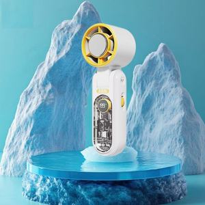 Ventilador de Mano Plegable con Pantalla Digital, Refrigeración por Hielo, Recargable por USB, de Alta Velocidad, para el Verano, Mini Ventilador Portátil para Exteriores - Product Image 3