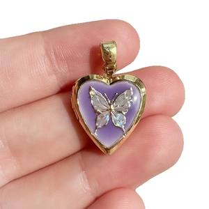 MECYLIFE Collana Unisex Trendy con Ciondolo a Farfalla Geometrico Placcato Oro 18K, <span class=keywords><strong>Serie</strong></span> Colorata Fai-da-Te con Pittura a Olio - Product Image 6