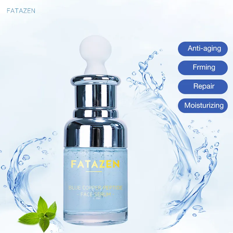 Fatazen Private Label Blue Copper Peptide Repairing Serum Moisturizing Retinol Skin Care Firming Facial Anti Aging Serum