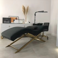 Table de massage incurvée pour les cils, lit de beauté, lit de massage facial