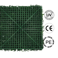 Mur végétal artificiel élégant et écologique en plastique durable, résistant aux UV, pour intérieur/extérieur, avec feuillage hautement réaliste