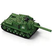 Modèle de canon d'assaut lourd ISU 152, jouet de construction en blocs ABS DIY, jouet de construction militaire de la Seconde Guerre mondiale, éducatif pour les garçons et les enfants