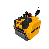 Mini-compacteur routier autoporté 505 kg à double tambour pour allées et petits projets de construction