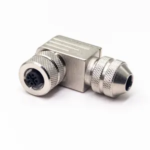 M12 5 Pin Waterproof Connector Threaded Metal Plugs