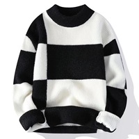 Pull-over d'hiver pour homme de qualité supérieure avec logo, respirant, épais, chaud, en tricot basique