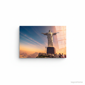Arte Impreso en Lienzo de Cristo Redentor de Río de Janeiro, Arte en Vidrio Templado - Product Image 2