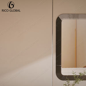 Grand miroir moderne en marbre pour la maison, décoration murale de luxe, encadré, simple, pour salle de bain, chambre, couloir, salon, hôtels, fabriqué en aluminium - Product Image 6