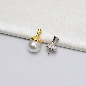 Colgante de Plata S925, Cabeza Grande Baotou Xiang, Colgante con Bandeja Vacía para Perlas de 11-17 mm, Accesorios para DIY 719 - Product Image 1