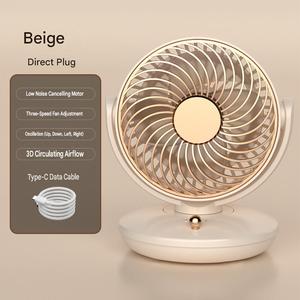 <b>Mini</b> <b>Desk</b> Fan Oscillating Portable USB Table Fan Quiet Air Circulator Small Cooling Fan Personal Fan for Office - Product Image 3