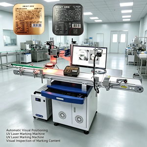 Machine de marquage laser entièrement automatique pour boîtes de bonbons, avec inspection et rejet, pour emballages en fer de chocolat, avec marquage du code de traçabilité - Product Image 1