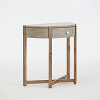Meubles de salon minimalistes Wabi-Sabi en bois massif Table d'appoint en pin récupéré de style nordique Table d'appoint contemporaine