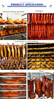 Four à fumer semi-automatique commercial en acier inoxydable SS304 pour saucisses et viande de poisson, nouveau modèle 380V/220V