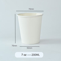 Gobelets en papier jetables blancs, en stock, pour boissons chaudes et froides domestiques, gobelets de dégustation épais pour le bureau